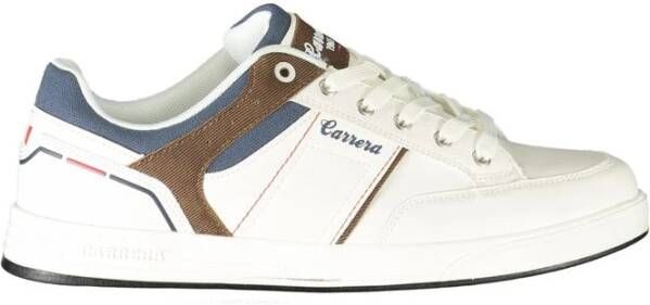 Carrera Witte Polyester Sneakers met Veters Contrastdetails Logo White Heren