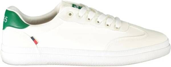 Carrera Witte Polyester Sneakers met Veters Contrastdetails Logo White Heren