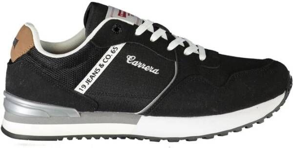 Carrera Zwarte Polyester Sneaker met Veters Black Heren