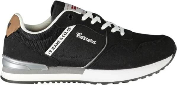 Carrera Zwarte Polyester Sneaker met Veters Black Heren