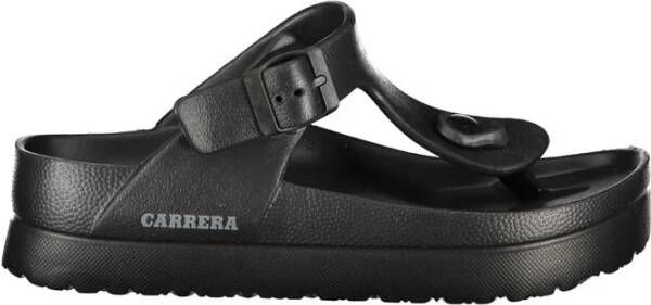 Carrera Zwarte Polyethyleen Flip Flops met Enkelband Black Dames