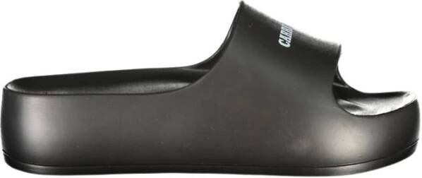 Carrera Zwarte Polyethyleen Plateau Slippers Black Dames