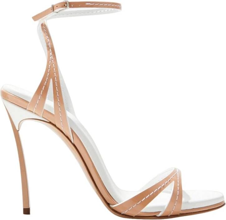 Casadei Beige Blade Jeanne Hak Sandalen Beige Dames