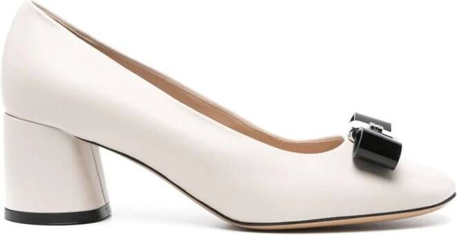 Casadei Beige Leren Blokhak Schoenen Beige Dames