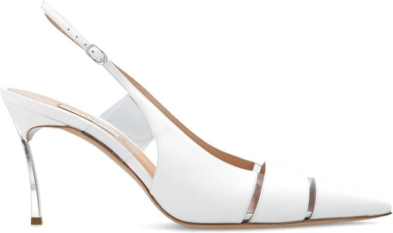 Casadei Blade leren pumps White Dames