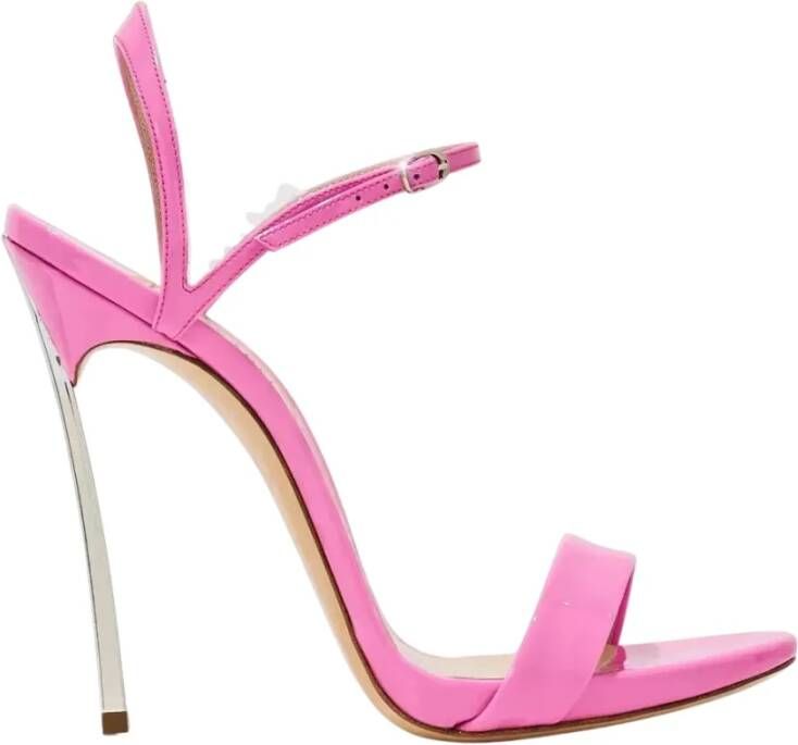 Casadei Blade V Celebrity Hoge Hak Sandalen Pink Dames