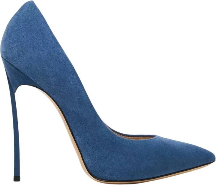 Casadei Blauwe Blade Hakken Blue Dames