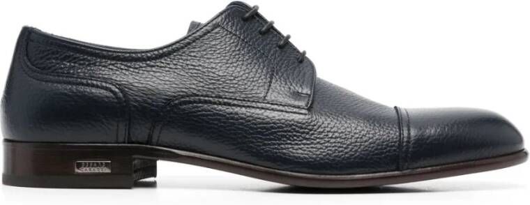 Casadei Blauwe Elegante Gesloten Formele Leren Schoenen Blue Heren