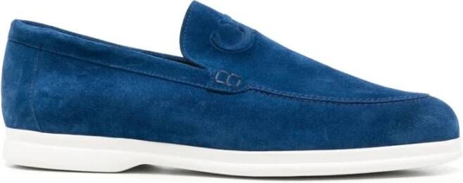 Casadei Blauwe Elegante Gesloten Loafers Blue Heren