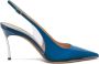 Casadei Bohemian Blue Slingback met Stalen Blade Hak Blue Dames - Thumbnail 11