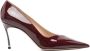 Casadei Bordeaux Rood Lakleer Stiletto Hak Red Dames - Thumbnail 1