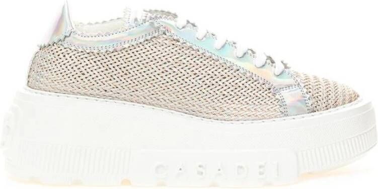 Casadei Eco Beige Leren Sneaker Beige Dames