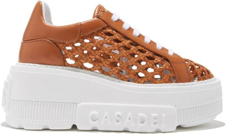 Casadei Etruria-Gekleurde Versilia Nexus Sneakers Brown Dames