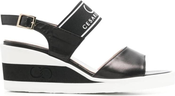 Casadei Flat Sandals Black Dames