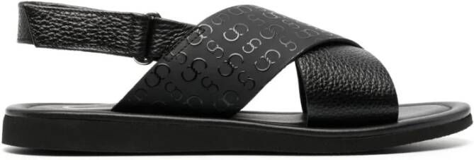 Casadei Flat Sandals Black Heren