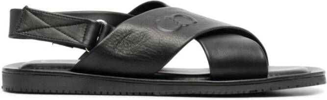 Casadei Flat Sandals Black Heren