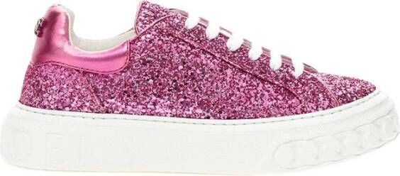 Casadei Fuchsia Elegance Leder Sneakers Pink Dames