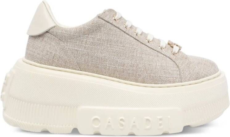 Casadei Chunky Oversize Sole Beige Sneakers Vrouw Beige Dames