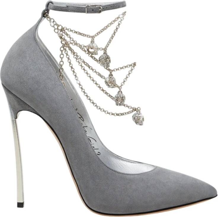 Casadei Grijze Blade Hakken Limited Edition Gray Dames