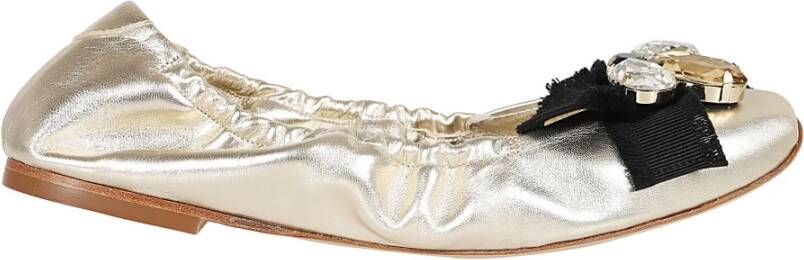 Casadei Koningin Bee Ballet Flats Beige Dames