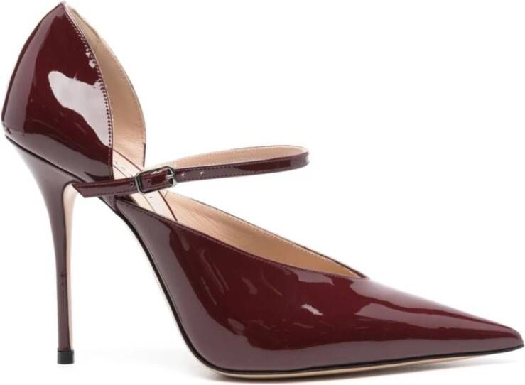 Casadei Bordeaux Stiletto Hoge Hakken Brown Dames