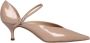 Casadei Lakleren Kitten Heel Pumps Beige Dames - Thumbnail 1