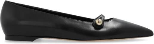 Casadei Leren balletflats Black Dames