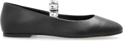 Casadei Leren balletflats Black Dames