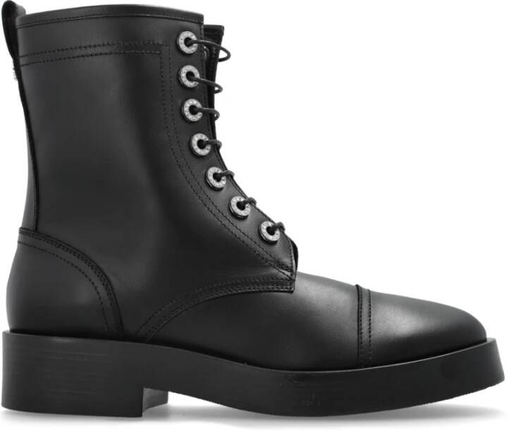 Casadei Leren enkellaarzen Black Dames