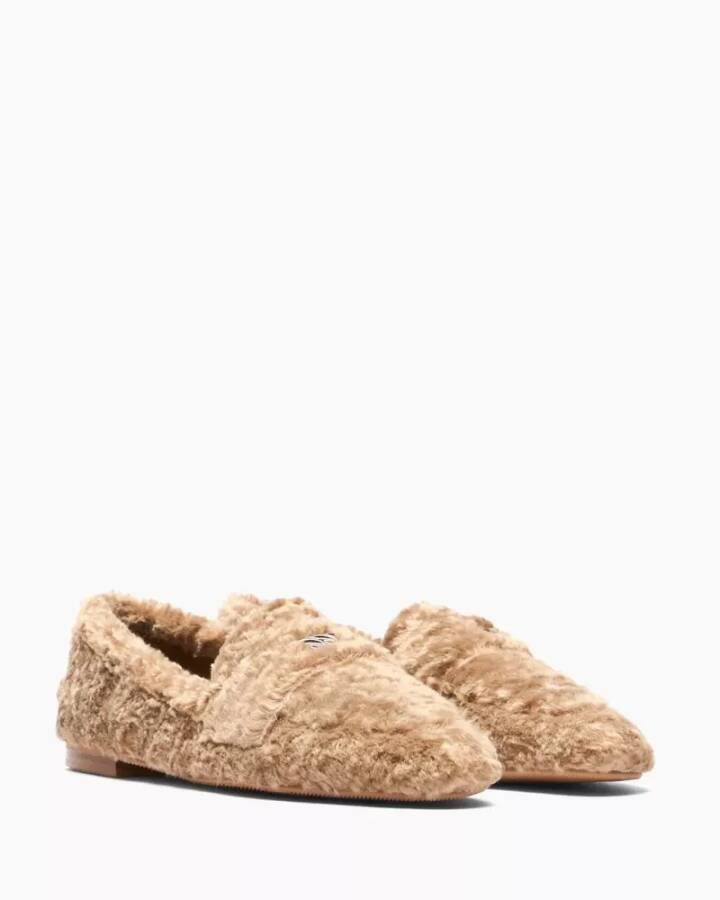 Casadei Loafers met imitatiebont Beige Dames