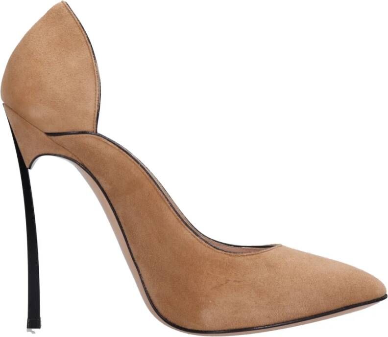 Casadei Met Hak Kameel Brown Dames