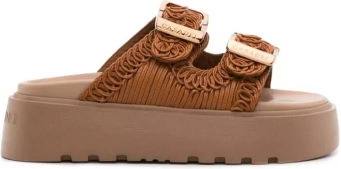 Casadei Platform Slippers Brown Dames