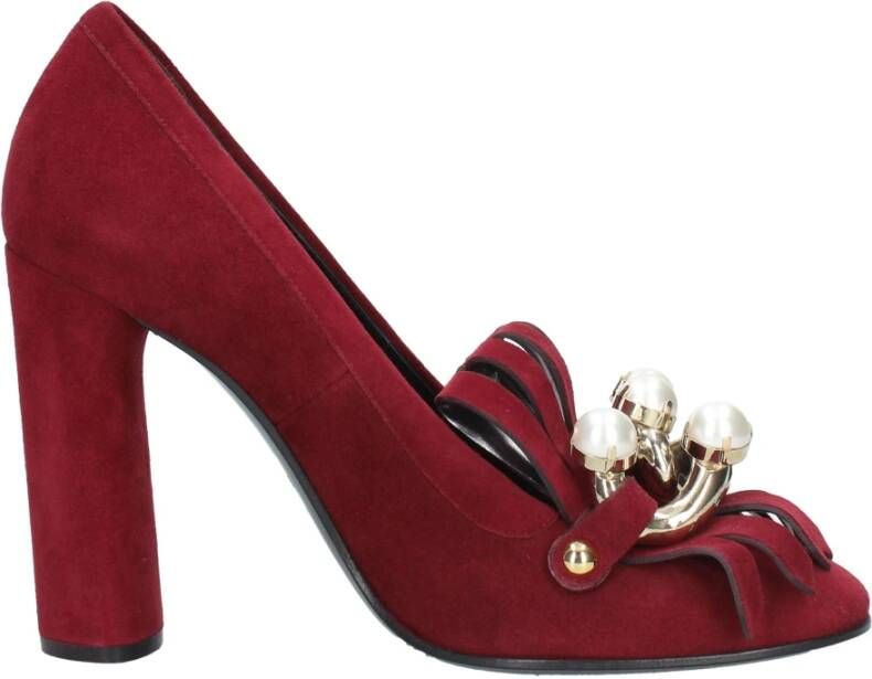 Casadei Platte schoenen Bordeaux Red Dames