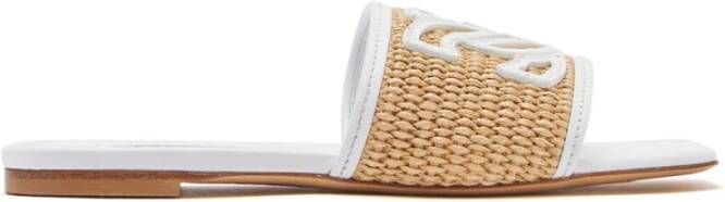 Casadei Portofino Slip-On Sandalen Beige Dames