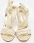 Casadei Pre-owned Fabric sandals Beige Dames - Thumbnail 1