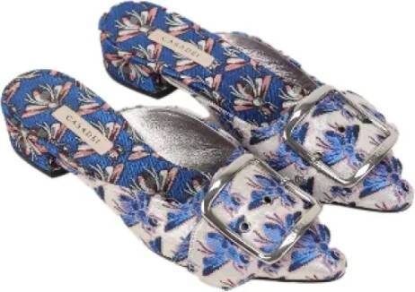 Casadei Pre-owned Fabric sandals Blue Dames