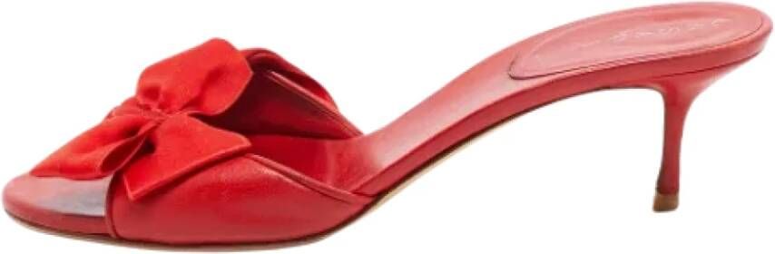 Casadei Pre-owned Fabric sandals Red Dames