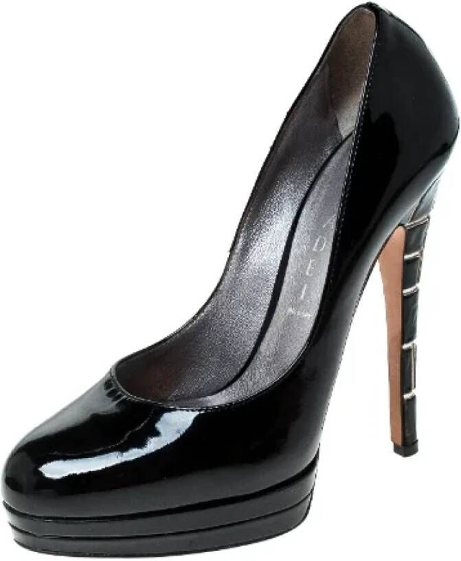 Casadei Pre-owned Leather heels Black Dames