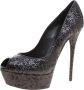 Casadei Pre-owned Leather heels Black Dames - Thumbnail 1