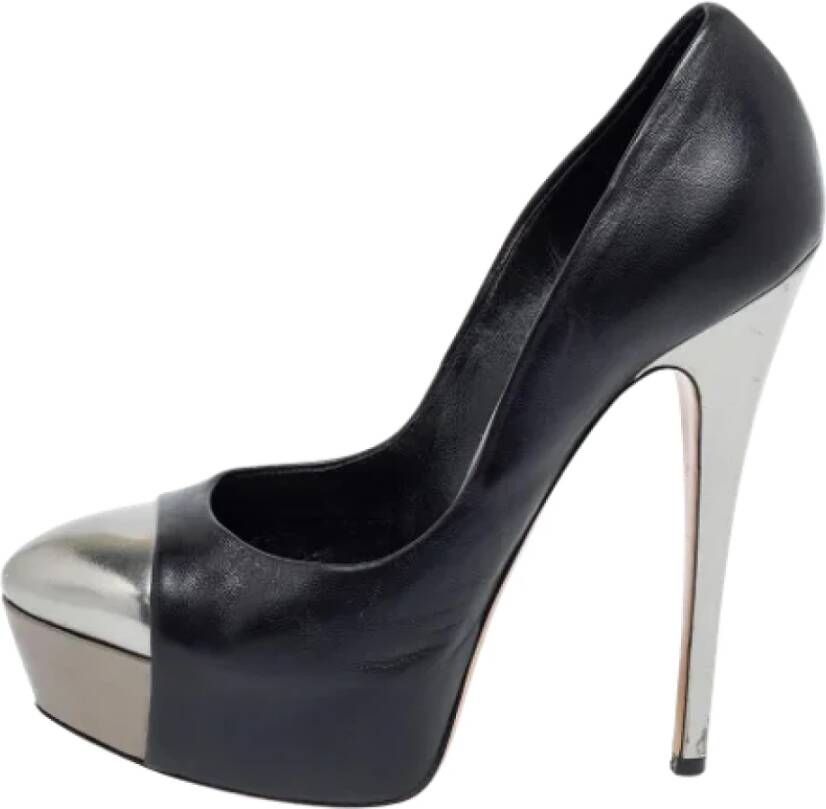 Casadei Pre-owned Leather heels Black Dames