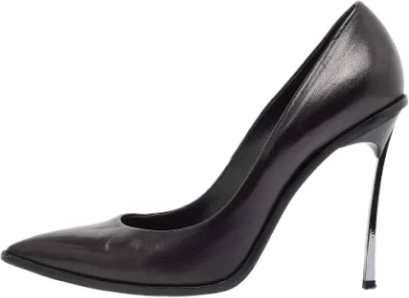 Casadei Pre-owned Leather heels Black Dames