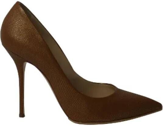 Casadei Pre-owned Leather heels Brown Dames