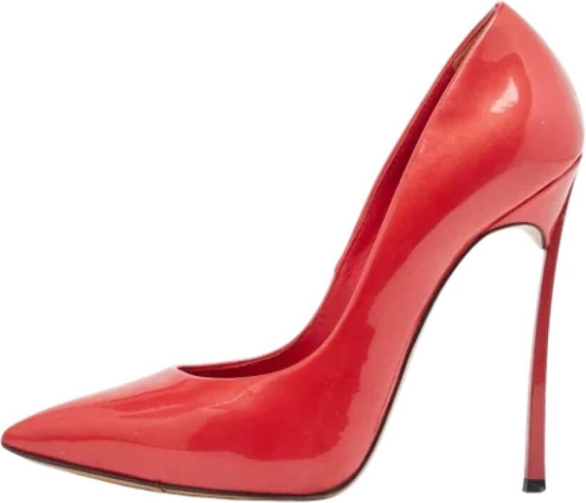 Casadei Pre-owned Leather heels Red Dames