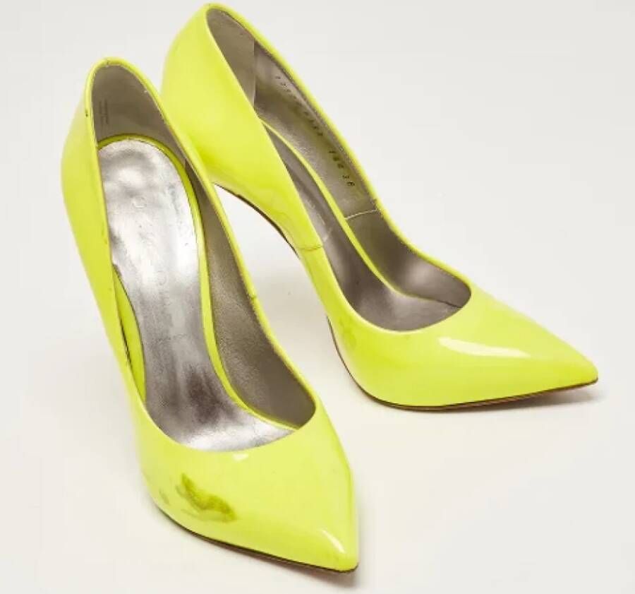 Casadei Pre-owned Leather heels Yellow Dames