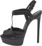 Casadei Pre-owned Leather sandals Black Dames - Thumbnail 1