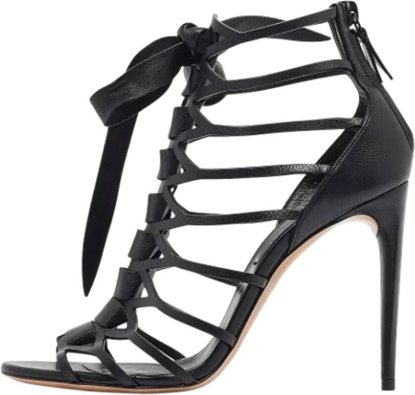 Casadei Pre-owned Leather sandals Black Dames