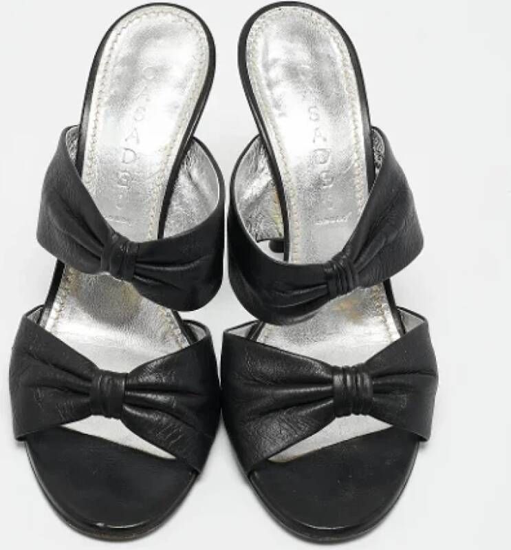 Casadei Pre-owned Leather sandals Black Dames