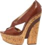 Casadei Pre-owned Leather sandals Brown Dames - Thumbnail 1