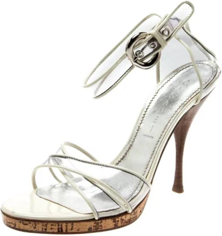 Casadei Pre-owned Plastic sandals White Dames