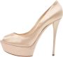 Casadei Pre-owned Satin heels Beige Dames - Thumbnail 1